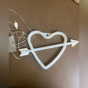 Pink LED heart shaped neon light #neon#pink